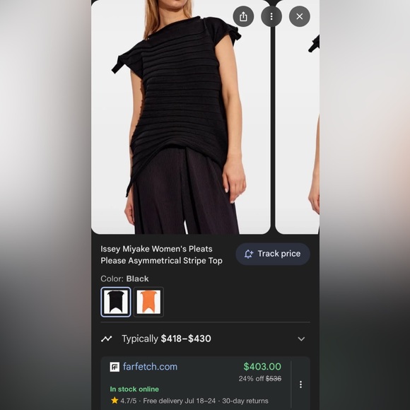 Pleats Please asymmetrical pleated top - Picture 7 of 7